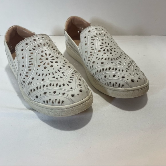 UGG Shoes - UGG White slip sneakers with Perforated Design. women’s shoes size 9.5. Preowned